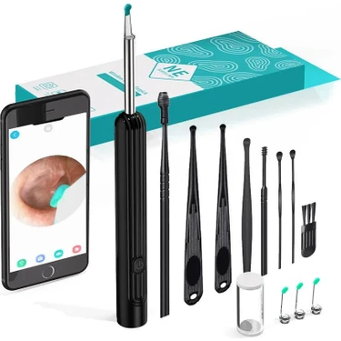 Valkyrie Kablosuz Wifi Kulak Temizleme Kamerası - Ios Android Iphone Uyumlu 1296P Hd LED Otoskop
