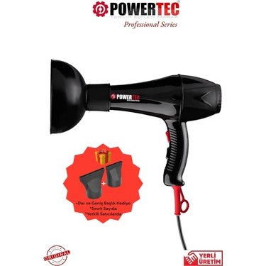 Powertec TR-901 Fön Makinesi + Vigo Başlık Profesyonel Saç Kurutma & Fön