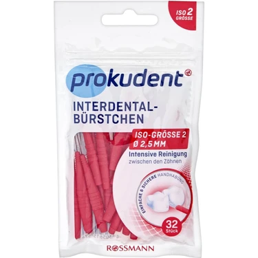 Prokudent Kırmızı Arayüz Fırçası  Tel 0,5 mm Dış Fırça 2,5 mm - 32