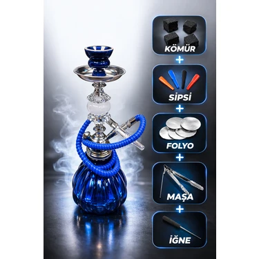 Puffstore Küçük Boy Nargile Takımı - Tüm Set Masa Üstü Nargile Takımı - Mini Nargile
