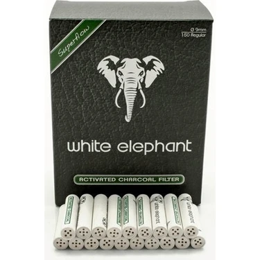 White Elephant 150 Li 9 Mm. Karbon Pipo Filtre Filitresi