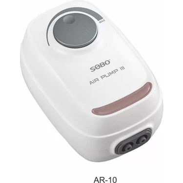 Sobo Sessiz Ayarlanabilir Çift Çıkışlı Akvaryum Hava Motoru 3W 2x3.4lt/dak