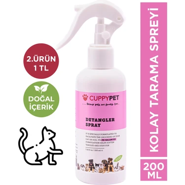 CuppyPet Kedi Kıtık Açıcı Kolay Tarama Spreyi 200