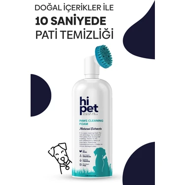 HiPet Köpek Pati Temizleme Köpüğü 200 ml Hassas Ciltler İçin Derin