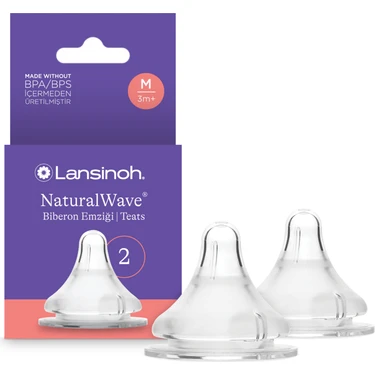 Lansinoh NaturalWave® 2'li Biberon Emziği Orta Akışlı (3