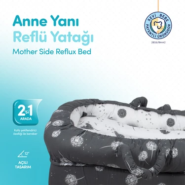 Sevi Bebe Anne Yanı Bebek ReflüYatağı Uç Uç