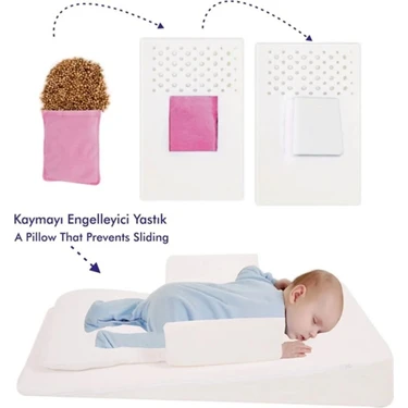 Sevi Bebe Çok Fonksiyonlu Bebek Reflü Yatağı 65 x 40 cm Pamuk ve Polyester Malzeme ile