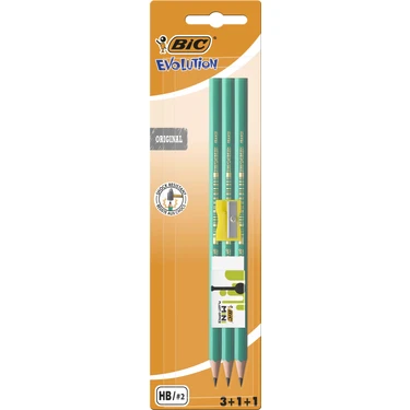 BIC Kurşun Kalem + Silgi + Kalem