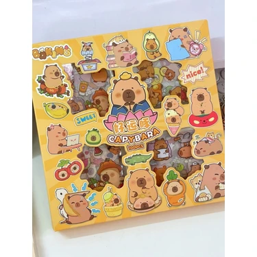 ÖZ OFİS Capybara Kapibara Sticker Seti - 570 Adet - Ajanda, Günlük, Scrapbook, Bullet Journal