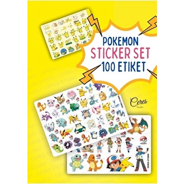 Ceres Studio Pokemon Sticker Set - 3 Sayfa 100
