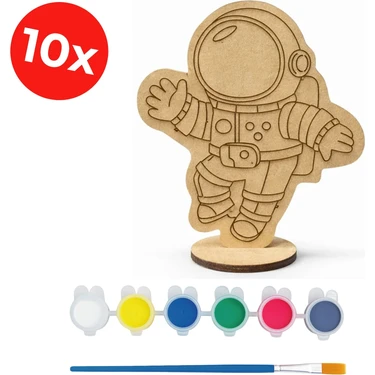 Kidose Astronot Temalı Ahşap Boyama