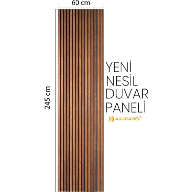 Akupanel Flex 60X245 cm Ceviz Renk Akustik Ahşap Duvar
