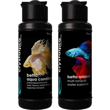 Crystalpro Betta Bakım Seti - Betta Minerals ve Betta Aqua Conditioner Su Düzenleyici - Beta