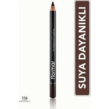 Flormar - Göz Kalemi - Waterproof Eyeliner 106 Dark Chestnut 8690604109067