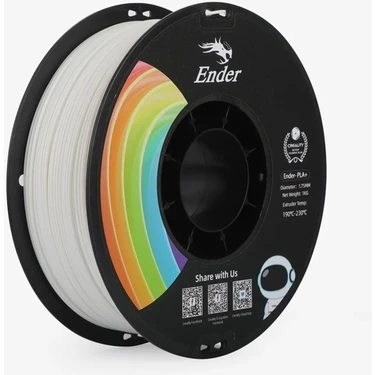 Creality Ender PLA+ Filament Beyaz 1.75MM 1kg Yüksek Kalite 3D Yazıcı