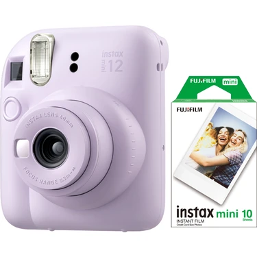 Instax Mini 12 Lila Fotoğraf Makinesi ve 10'lu Mini