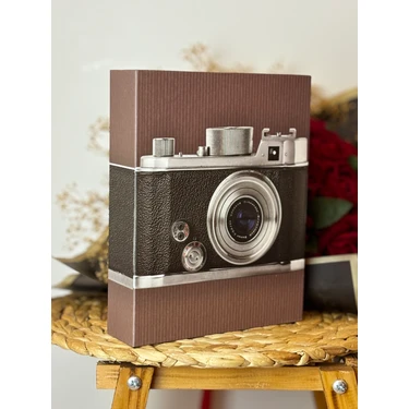 Rabsev Fotoğraf Albümü 10X15CM 200 Fotoğraf Kapasiteli Renkli Kamera Desenli Anı