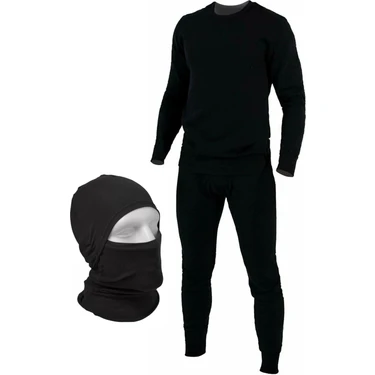 Gampus Termal Içlik Seti Rüzgardan Koruyan Içlik Set + Kafa Maskesi Motorcu Termal Içlik