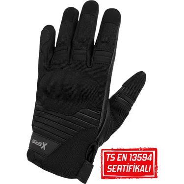 Xspeed Comfy En/ Tse 13594 Sertifikalı Yazlık Korumalı Motosiklet Eldiveni
