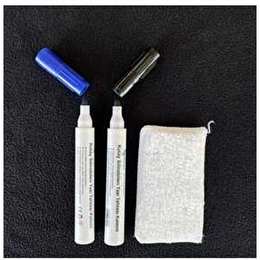 TutturX Mavi-Siyah Yazı Tahtası Kalemi 2 Adet Silgi Hediyeli 0.4 mm Renkli