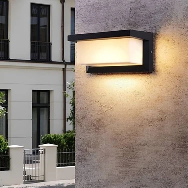 Full Reyon 3000K Günışığı 18 Watt Bahçe Duvar Apliği, Villa Dış Cephe Aplik, Kapı Giriş Aplik,