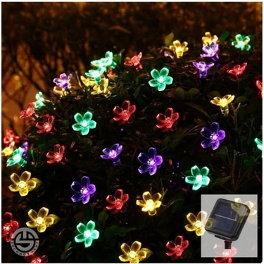 Nemere Solar 30 Ledli Çiçekli Rgb Bahçe Aydınlatma Dekorasyon Güneş