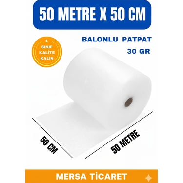 Mersa Balonlu Naylon Balonlu Poşet Patpat Havalı Naylon Pat Pat Ambalaj Pat Pat - 50 cm x 50