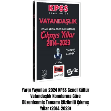 Karma Kitaplar Yargı 2024 Kpss Genel Kültür Vatandaşlık Konularına Göre Düzenlenmiş Tamamı Çözümlü
