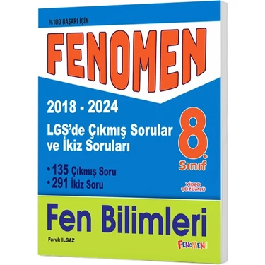 Fenomen Yayınları LGS Fen Bilimleri Çıkmıs Sorular ve İkiz Soruları 2018 -