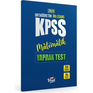 2026 Kpss Lise Önlisans Matematik Yaprak