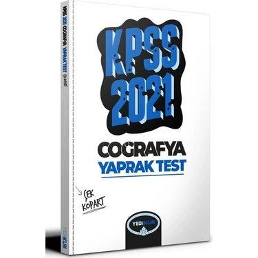 Yediiklim Yayınları KPSS 2021 Genel Kültür Coğrafya Çek Kopart Yaprak