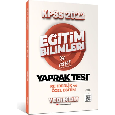 Yediiklim Yayınları 2022 KPSS Eğitim Bilimleri Rehberlik ve Özel Eğitim Çek Kopart Yaprak