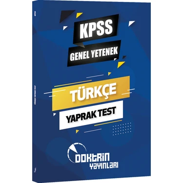 Doktrin Yayınları KPSS Türkçe Yaprak