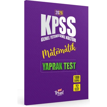 2026 Kpss Lisans Matematik Gygk Yaprak