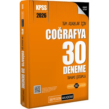 Pegem Akademi Yayıncılık 2026 Kpss Tüm Adaylar Için Coğrafya 30 Deneme Tamamı