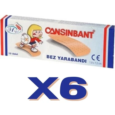 Cansın Bant Bez Yara Bandı 6 Paket (Toplam 60
