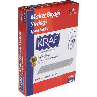 Kraf Maket Bıçağı Yedeği Geniş 100 Lü