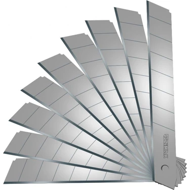 Zimak Geniş Maket Bıçağı Yedeği 10'lu 100x18 mm Gümüş Renkli Keskin