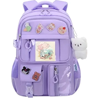 Kawaii Plus Yeni Sezon Üst Kalite Kore Tipi Aksesuarlı Sırt Çantası Okul