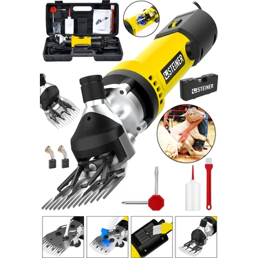 Steiner Alman 9900 W Devir Ayarlı Çift Soğutmalı Bakır Sargılı Çelik Şanzıman Koyun Kırpma Kırkma