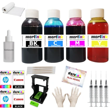 Mertınk Canon MG2550S, MG2551S, MG2556S (PG-545 CL-546) Kartuş Dolum Seti 4X100ML
