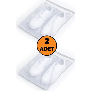 Tois Baby 2 Adet Çamaşır Yıkama Filesi Beyaz Fermuarlı Bölmeli Ayakkabı Yıkama Filesi Torba