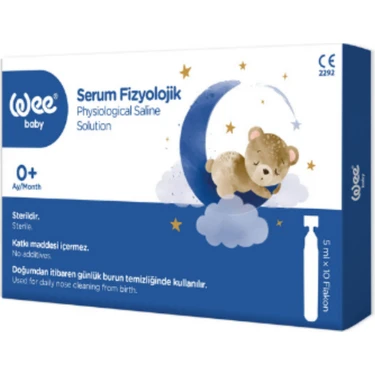 Wee Baby Serum Fizyolojik 10'lu Bebekler İçin Burun Temizleme Çözümü 5 ml x 10