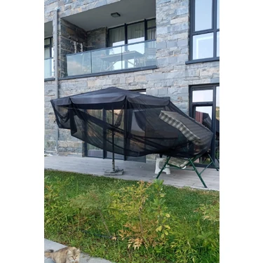 Çipiller Siyah Cibinlik & Sineklik Teras Boy 300X300 Polyester Malzeme ile Kolay