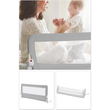 WellGro Yatak Bariyeri 180 cm Genişlik 65 cm Yükseklik Bebek Yatakları İçin