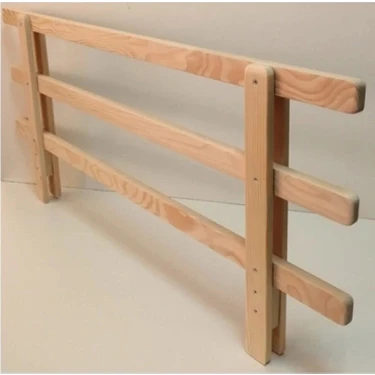 World of Wood Ahşap Bebek ve Çocuk Yatak Koruma Bariyeri, Beşik Korkuluğu 120x45 cm – Güvenli Uyku