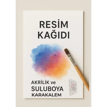 Çözüm Kağıt Resim Kağıdı 300 Gram 35X50 cm 10 Adet Sulu Boya Akrilik ve Karakalem