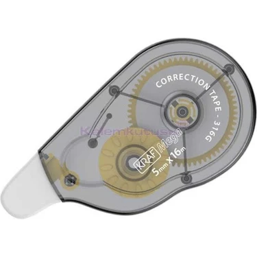 Kraf 316G Mega Şerit Silici 5 mm x 16 mt Şeffaf Renkli Kırtasiye