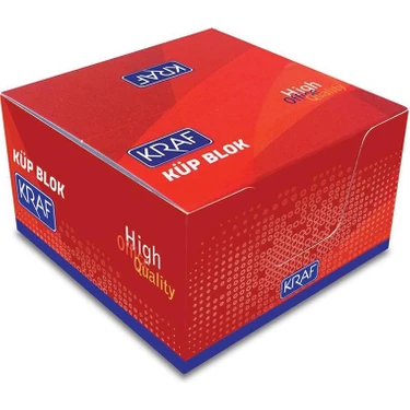 Kraf Küp Blok Beyaz 8X8 Cm