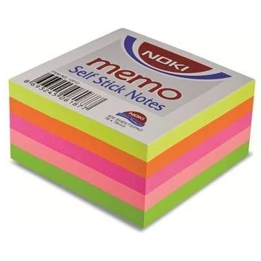 Noki Memo 12012 75 X 75 Mm Neon Küp Yapışkanlı Not Kağıdı 400 Yaprak